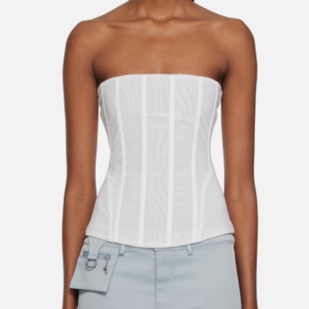 Miaou white strapless corset size XL